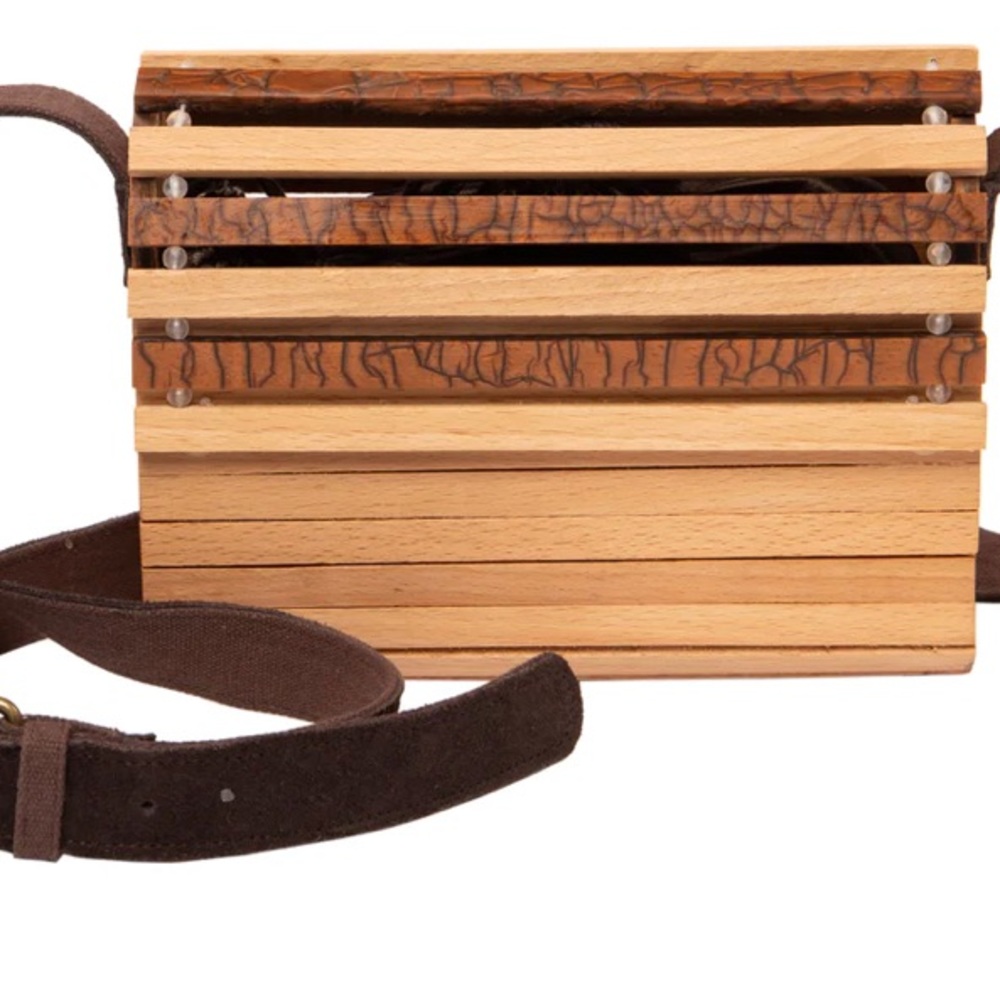 World Beats Acrylic Wood Crossbody Bag
